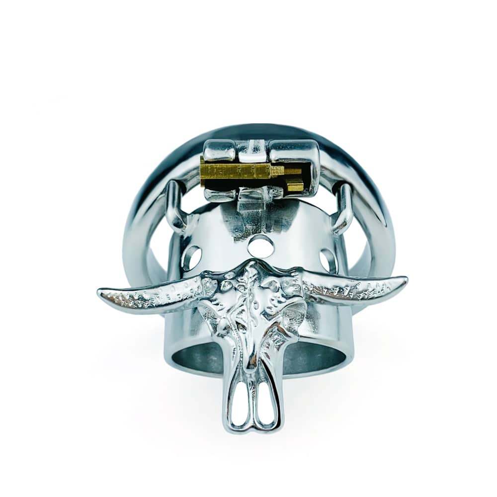 Bull Head Metal Male Chastity Cage