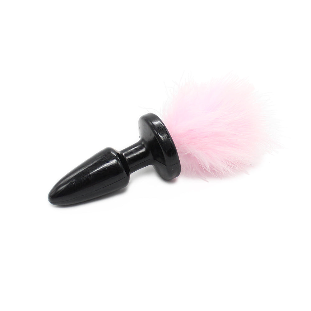 Black Silicone Sexy Bunny Tail Butt Plug