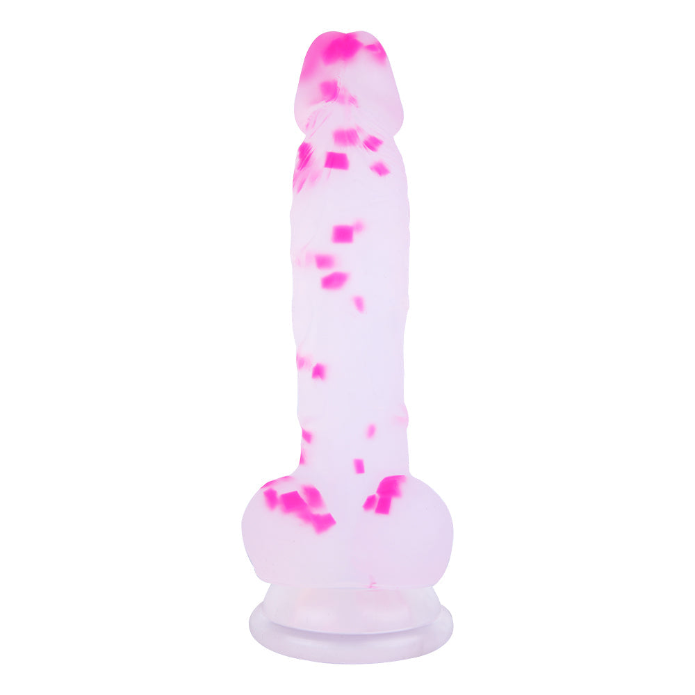 7 Inch Silicone Confetti Jelly Dildo