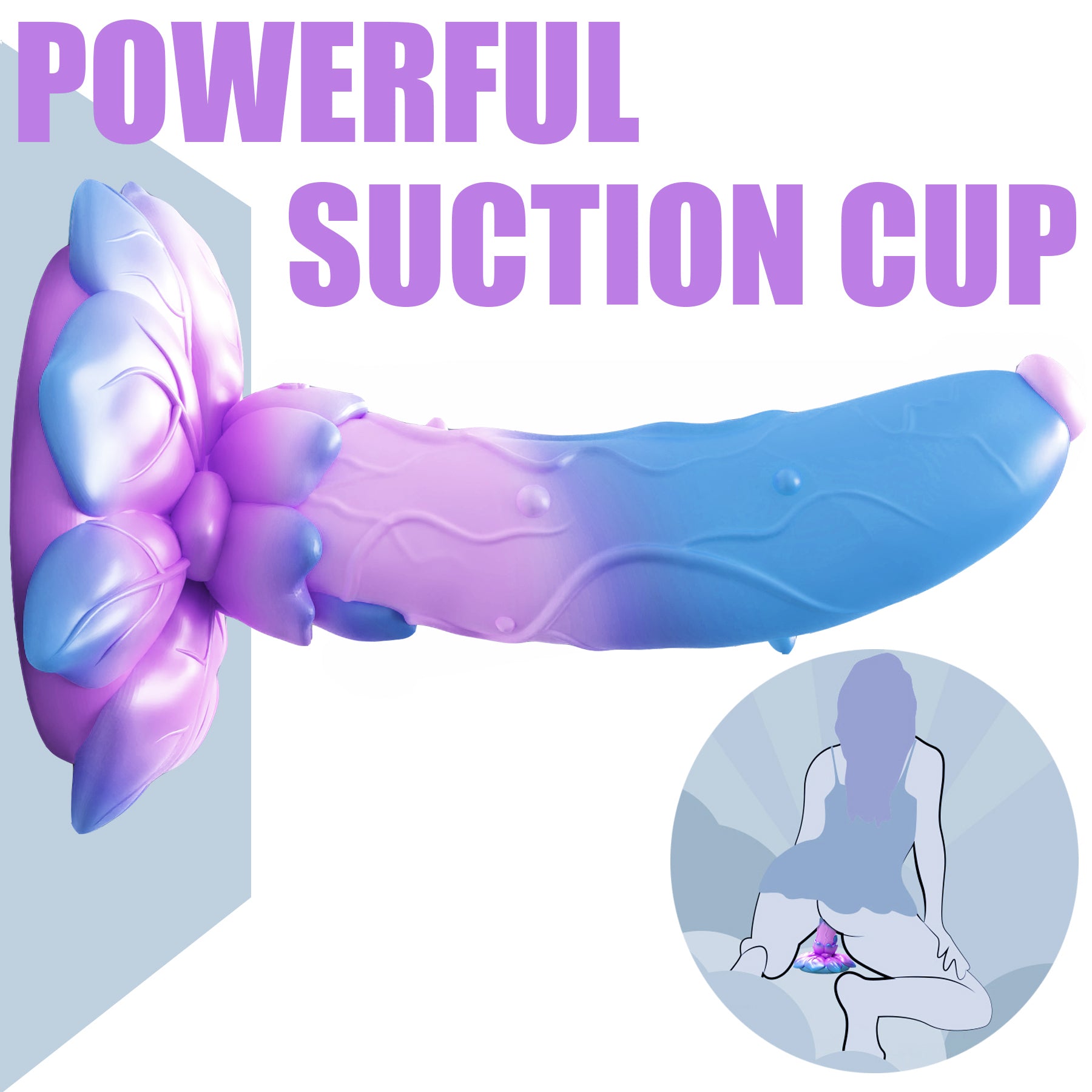 7 Inch Curved Rose Silicone Custom Dildo