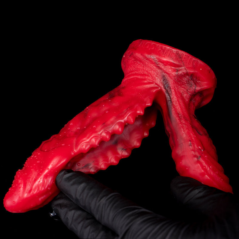 Red Monster Teeth Double Penetration Dildo