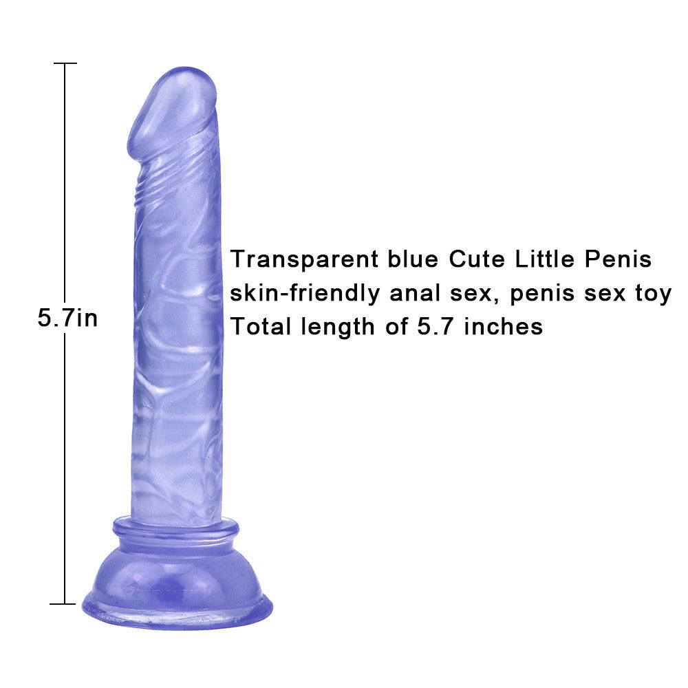 6 Inch Blue Jelly Tiny Mini Dildo