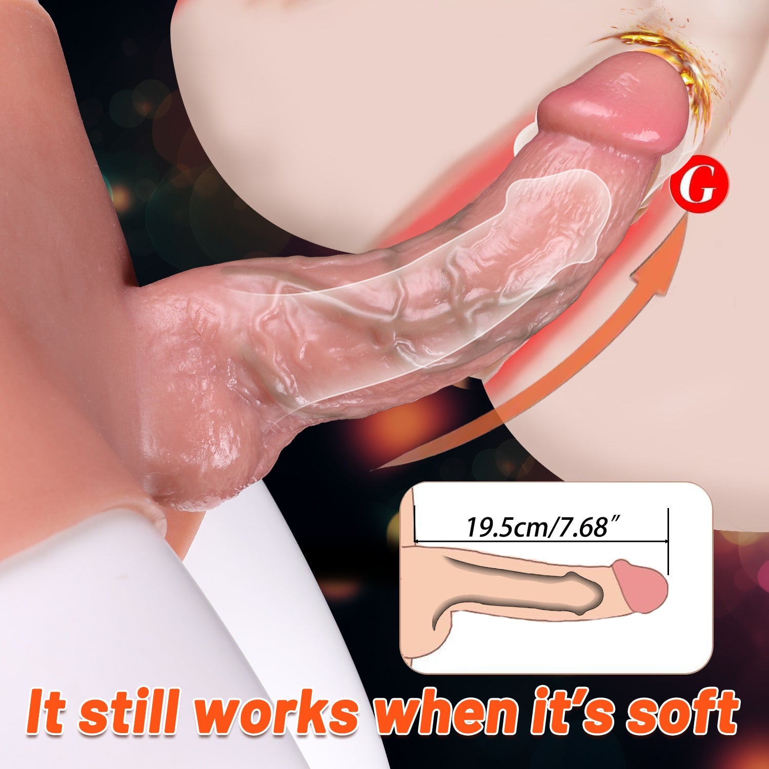 Wearable 7 Inch Penis Sleeve Hollow Dildo Panties