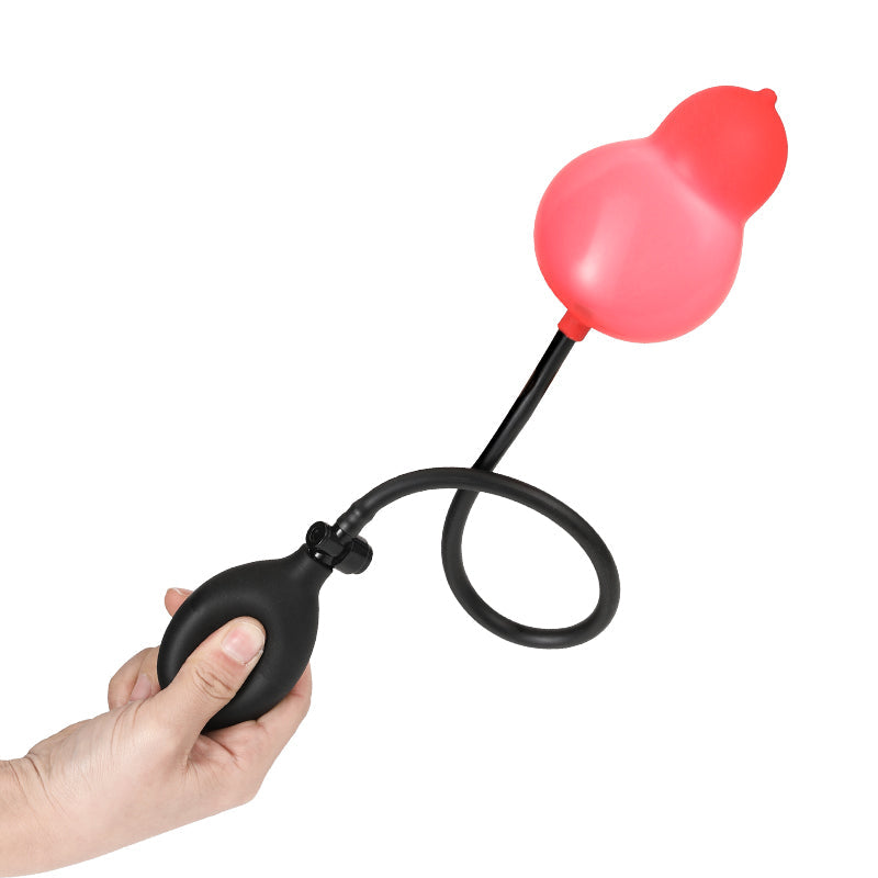 Small Silicone Red Inflatable Butt Plug