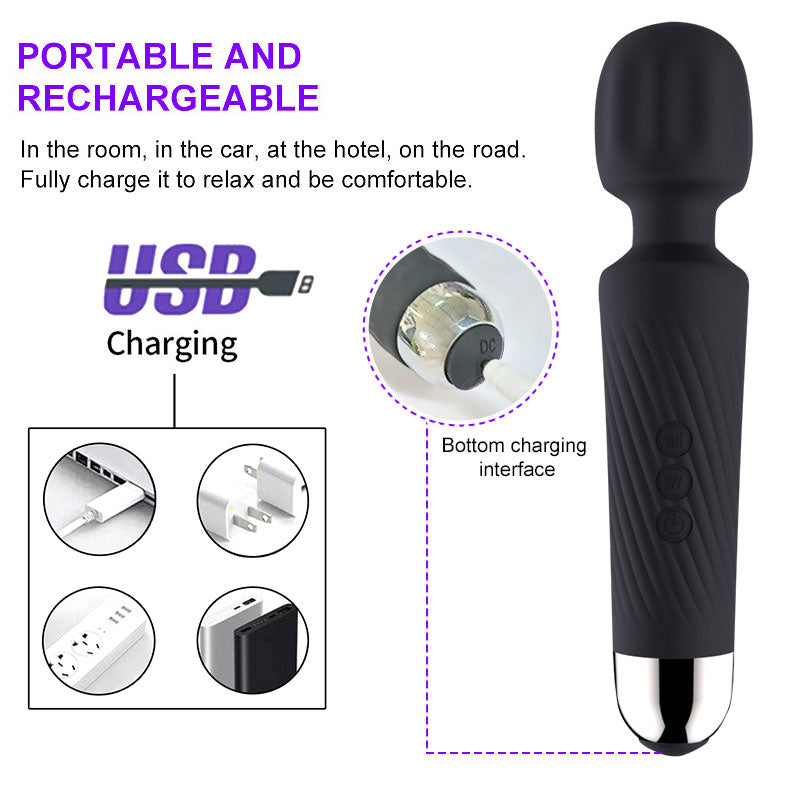 Super High Frequency Cordless Wand Vibrator