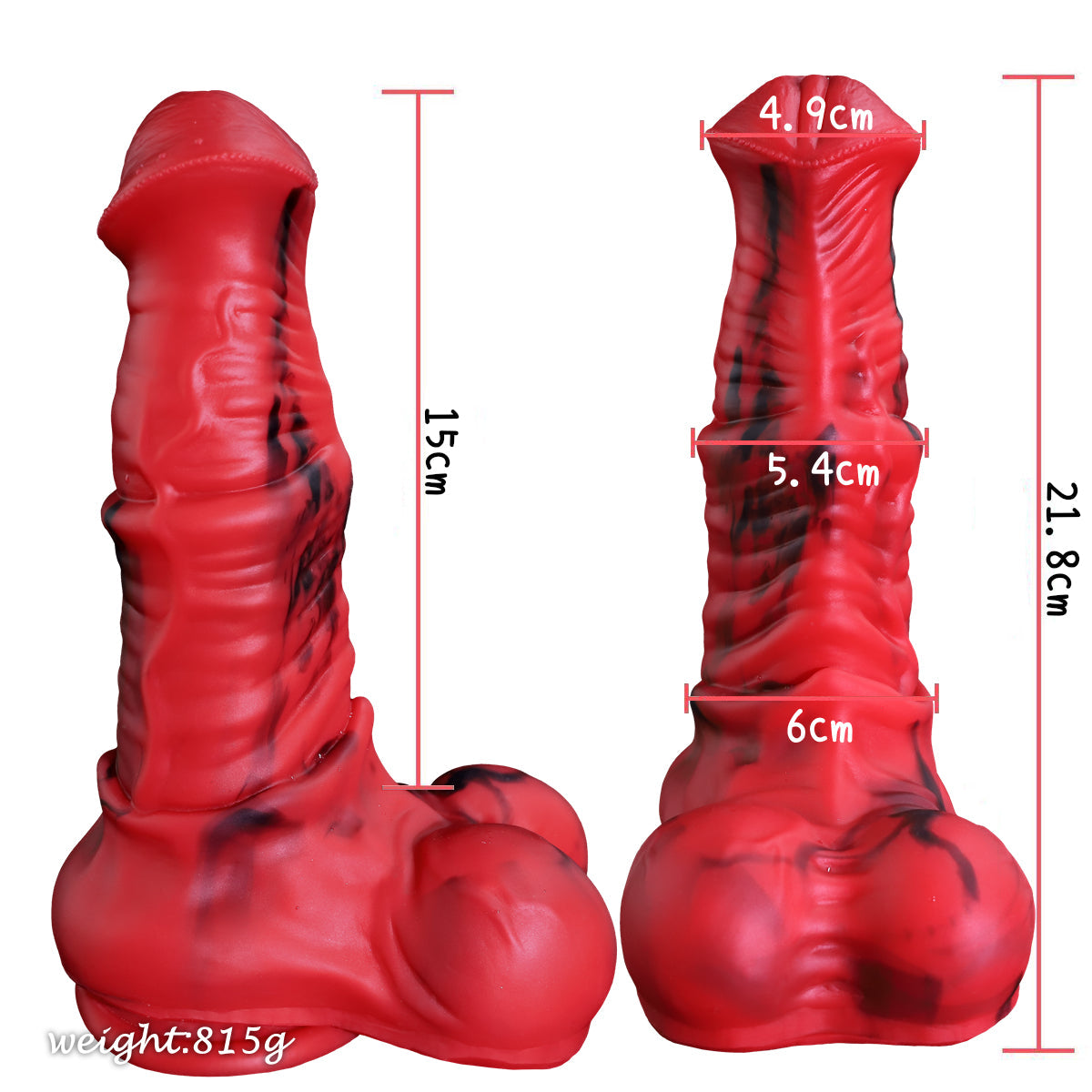Red Silicone Fantasy Animal Horse Dildo