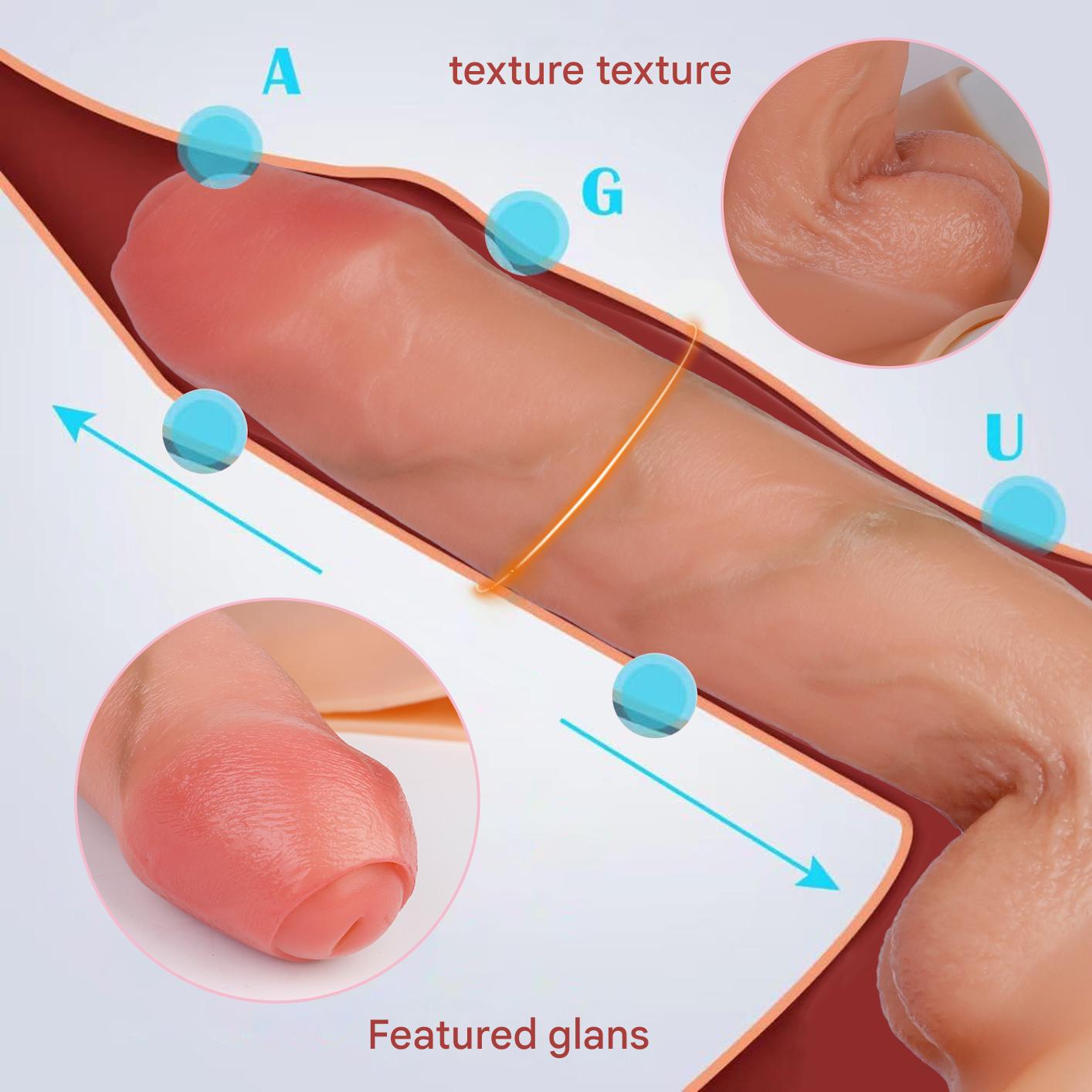 Realistic Silicone Cock Wearable 8 Inch Dildo Panties