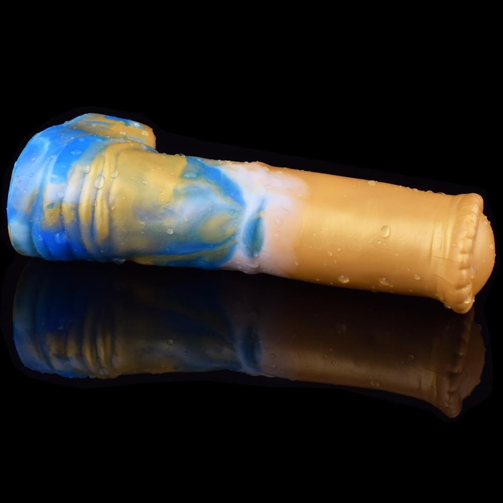 6 Inch Gold Silicone Horse Cock Sleeve