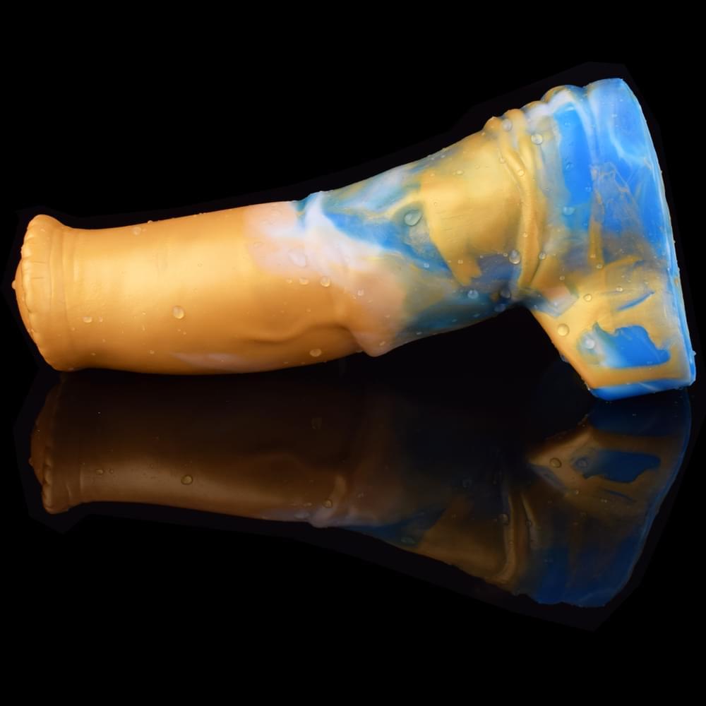6 Inch Gold Silicone Horse Cock Sleeve
