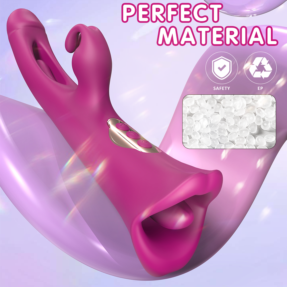 Rose Vibration Licking Slapping Female Toy