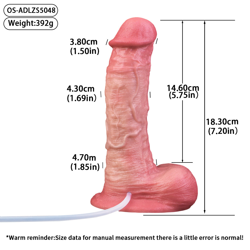 7 Inch Realistic Textured Silicone Ejaculation Dildo