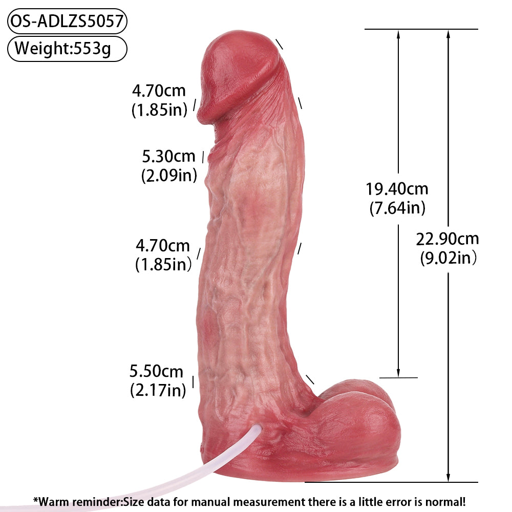 9 Inch Big Dual Density Squirting Dildo