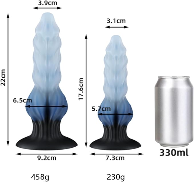 Fantasy Ice Wolf Silicone Textured Dildo