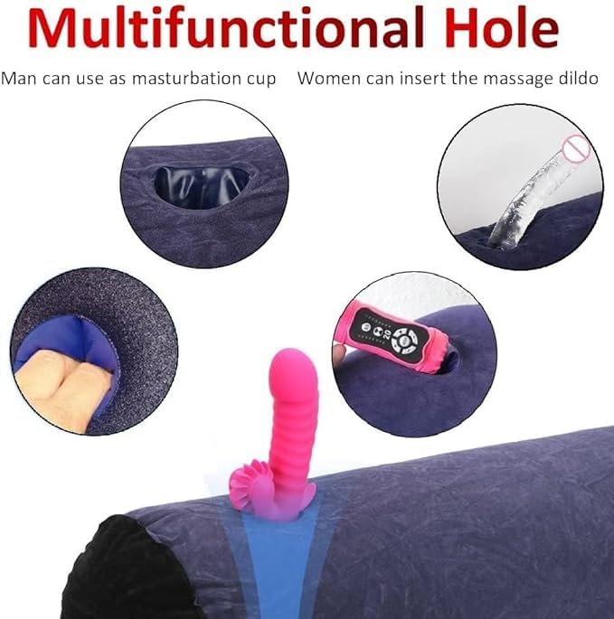 Purple Plush Inflatable Sex Aid Pillow