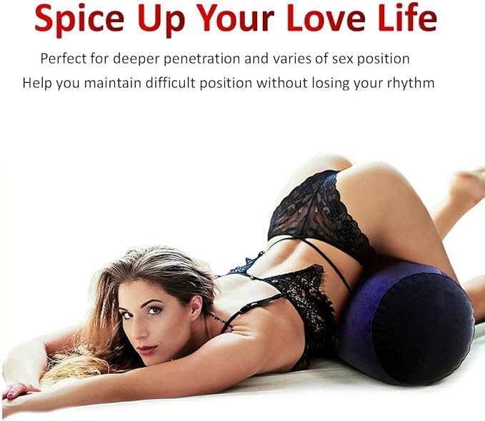 Purple Plush Inflatable Sex Aid Pillow