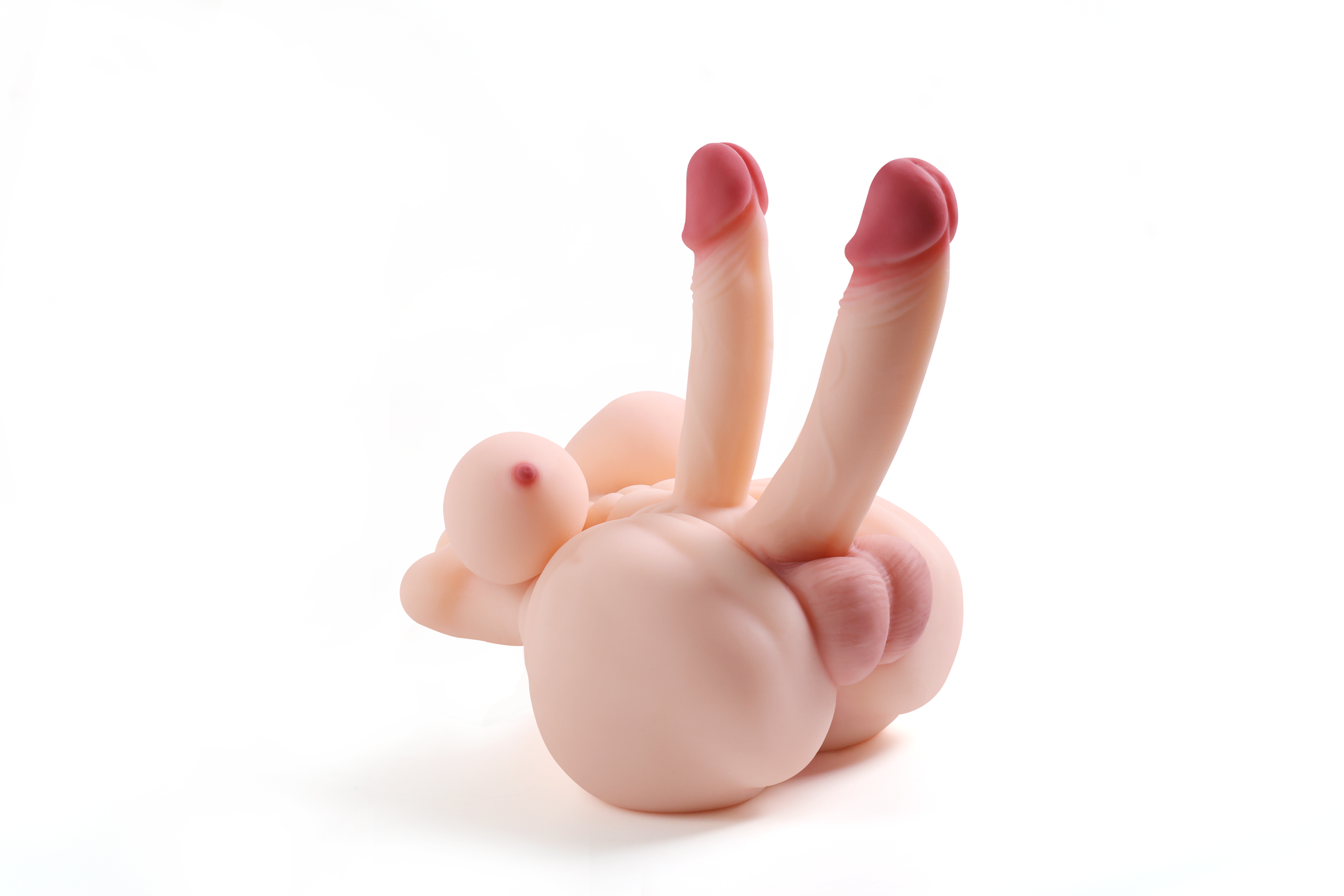 Double Penis Big Ass Sex Doll Torso Dildo