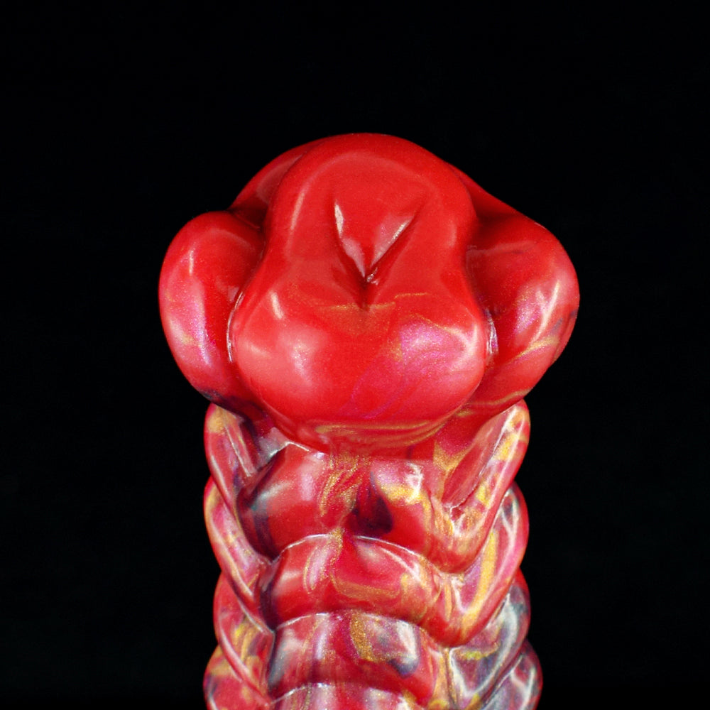 9 Inch Red Lava Monster Horse Dildo