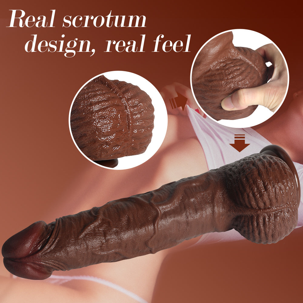14 Inch Large Size Brown Realistic Dildo