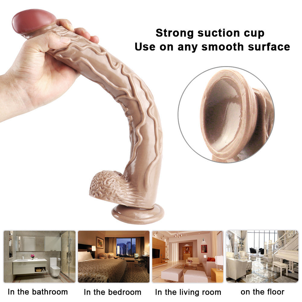 16 Inch Realistic Brown Extra Long Dildo