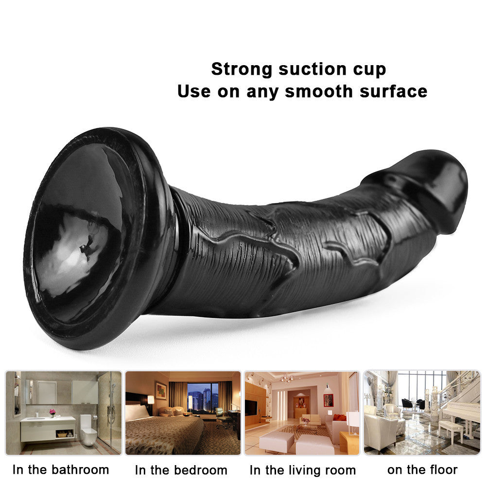 6 Inch Curved Black Small Dildo