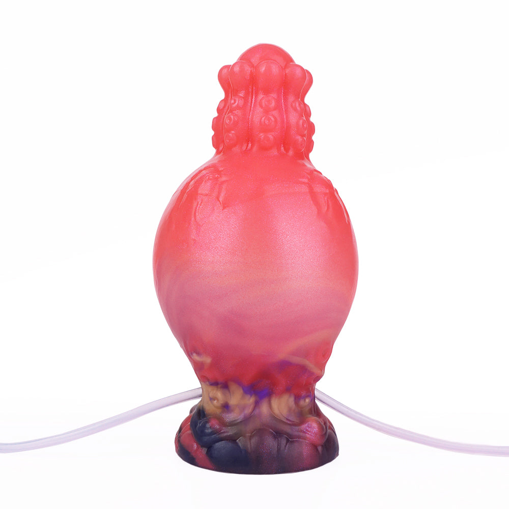 Red Tentacle Knot Inflatable Cumshot Dildo