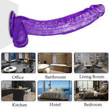 画像をギャラリー ビューアにロード 12 inch crooked mouth purple jelly dildo