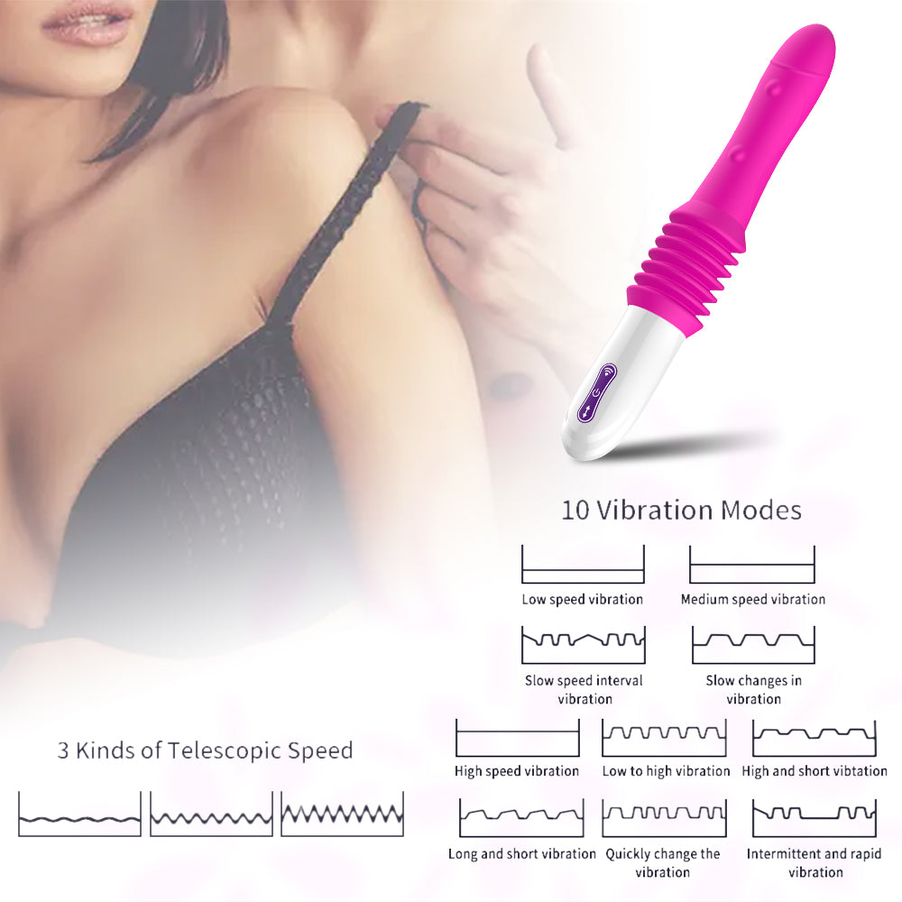 Hands Free Vibrating Retractable Sex Machine