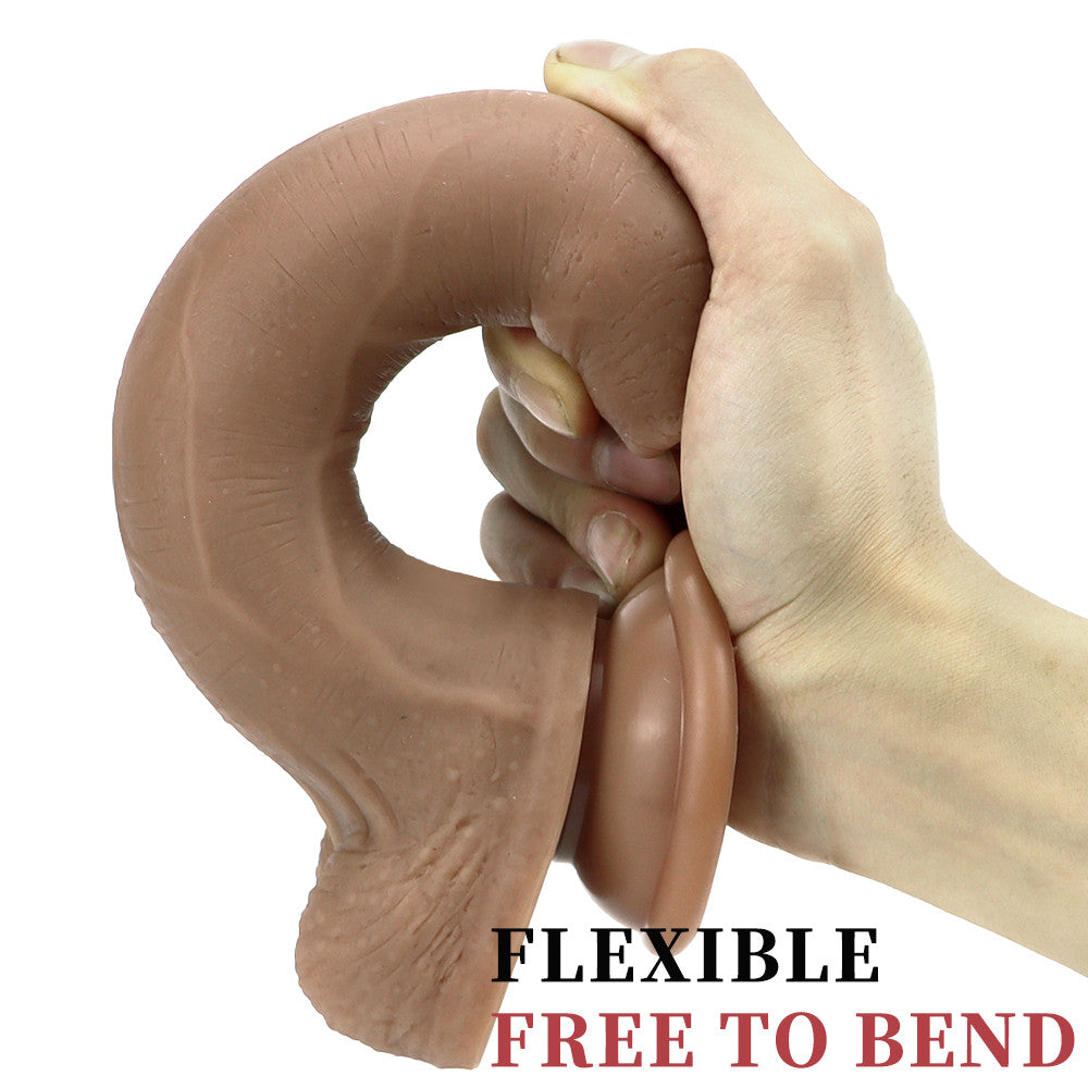 8 Inch Silicone Realistic Foreskin Dildo