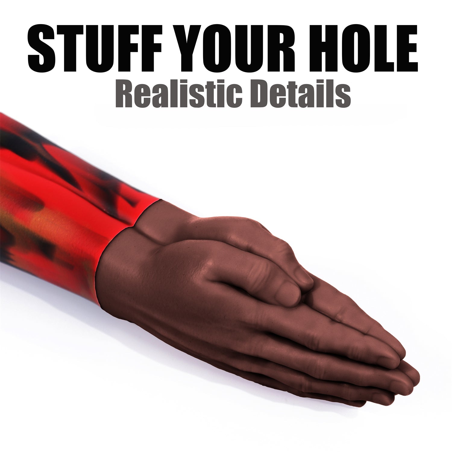 12 Inch Realistic Brown Hand Fist Dildo