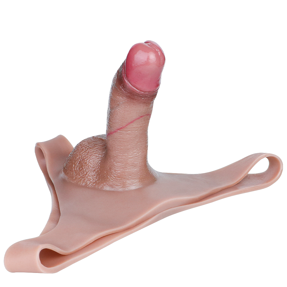 6 Inch Silicone Triangle Hollow Dildo Panties