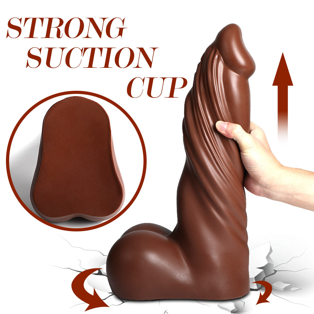 16 Inch Brown Silicone Super Giant Dildo