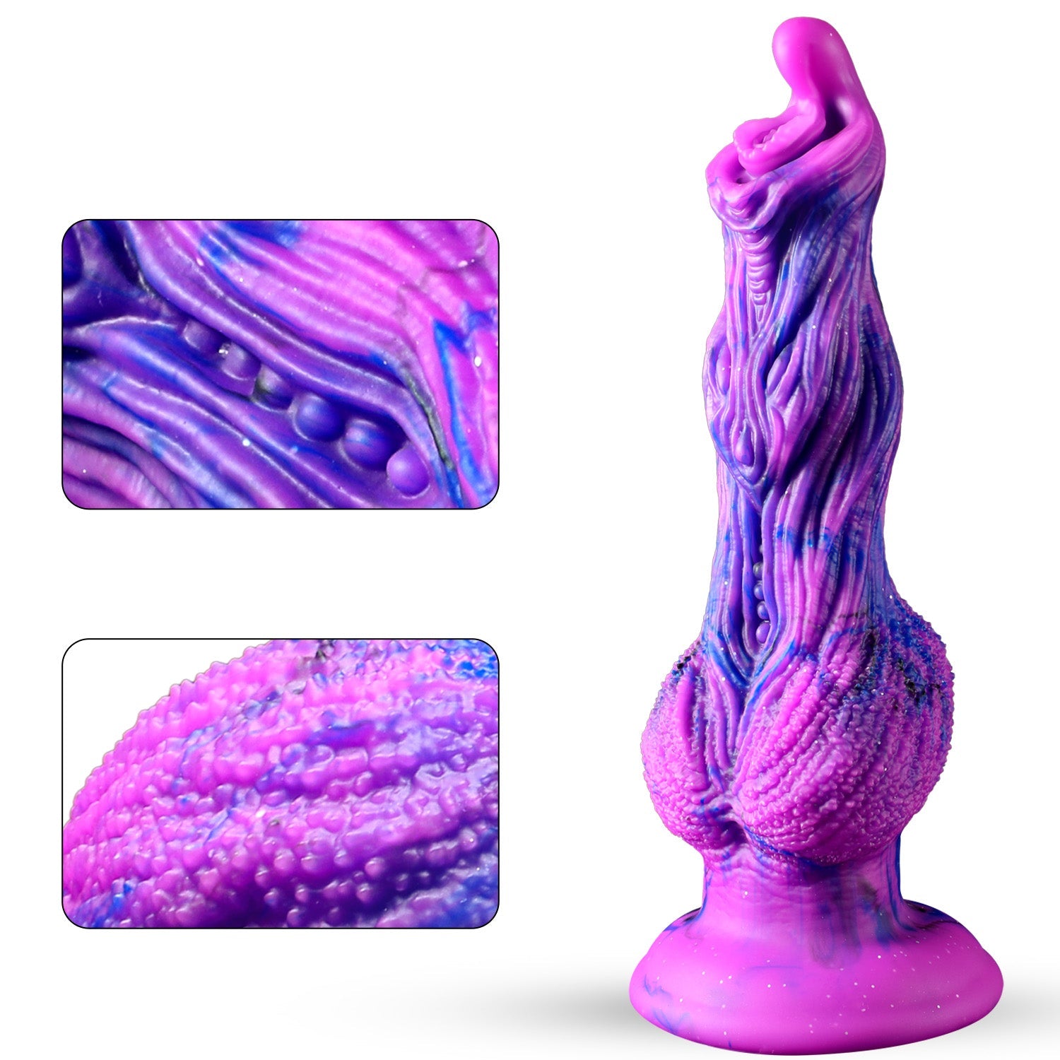9 Inch Purple Silicone Alien Dog Dildo
