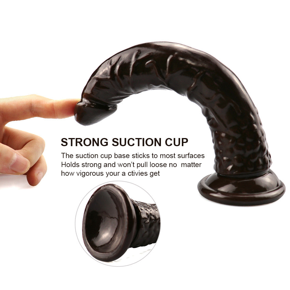 Brown 8 Inch Slim Beginner Anal Dildo