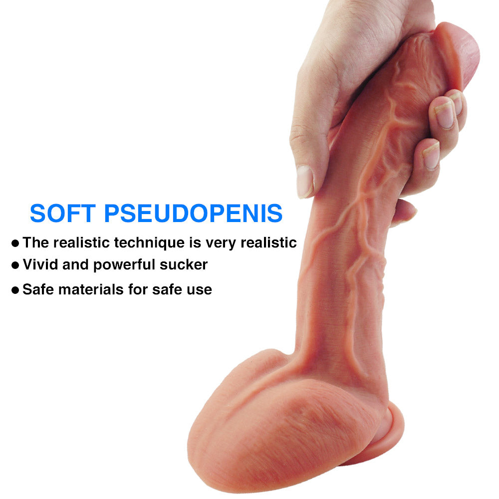9 Inch Dual Density Silicone Big Dildo