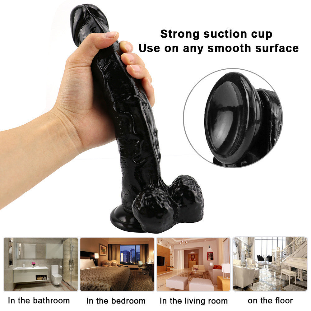 10 Inch Black Realistic Big Dildo