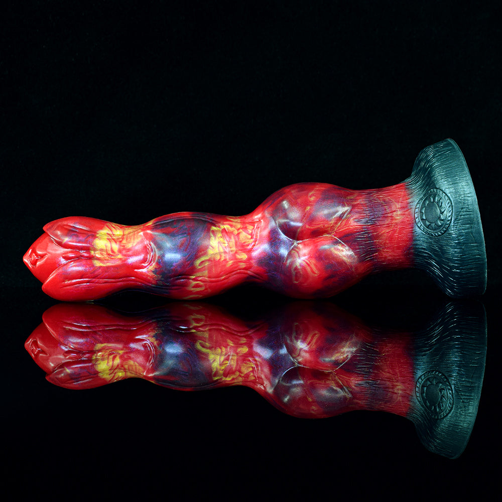 10 Inch Triple Knot Red Monster Horse Dildo