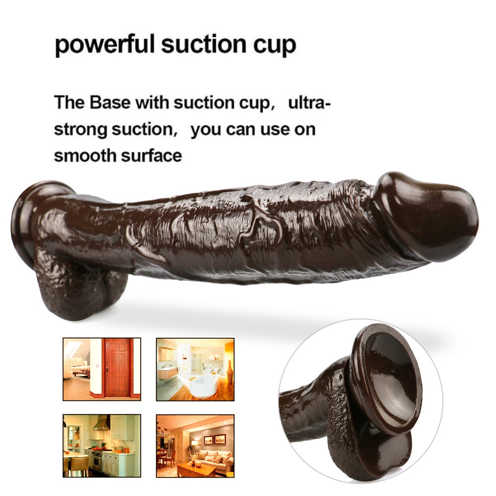 10 Inch Long Brown Realistic Big Dildo