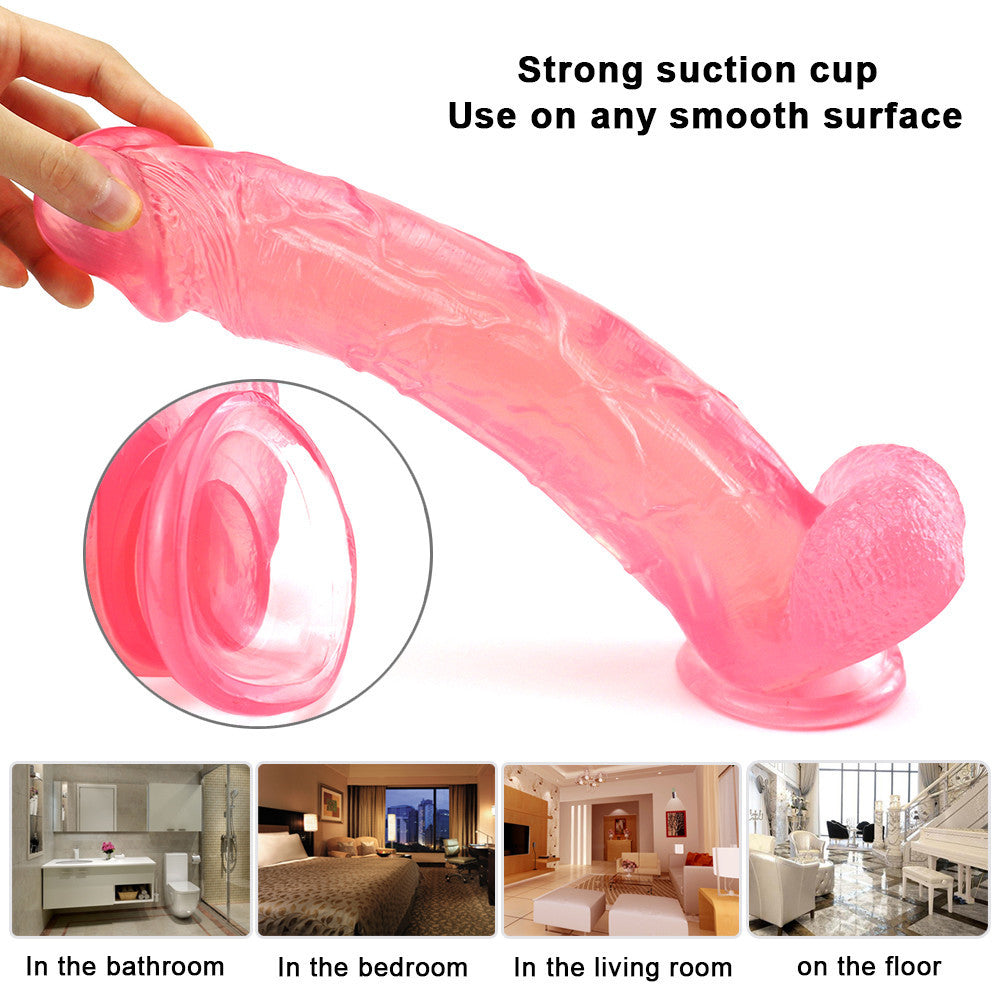 12 Inch Giant Realistic Clear Jelly Dildo