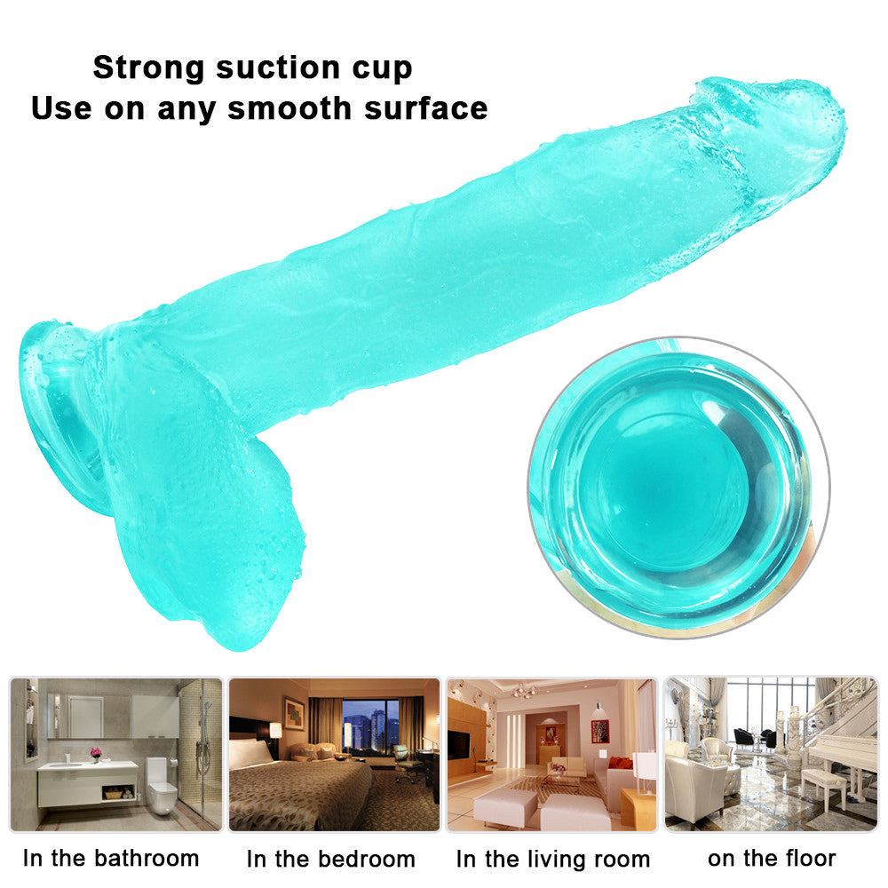 12 Inch Green Large Jelly Dildo