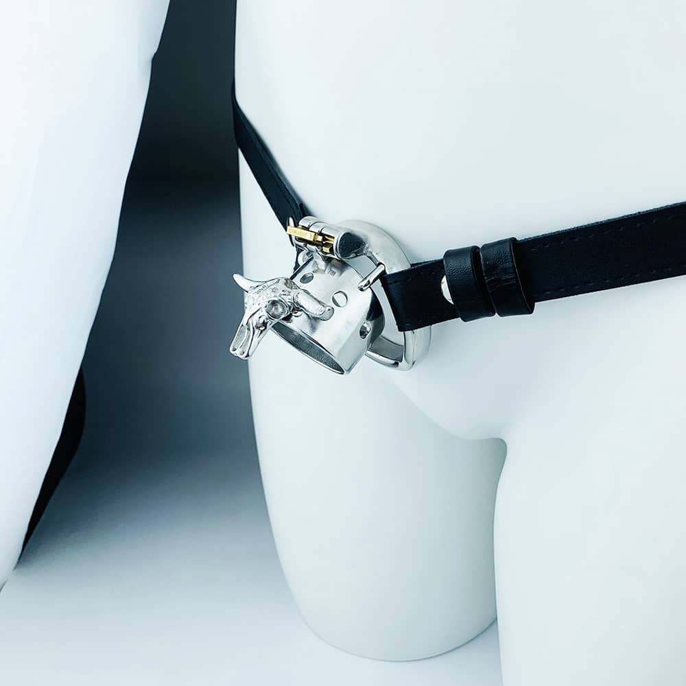 Bull Head Metal Male Chastity Cage