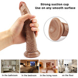 Load image into Gallery viewer, 8 Inch small straight brown dildo