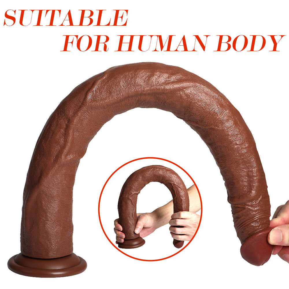 20 Inch Brown Super Long Anal Dildo