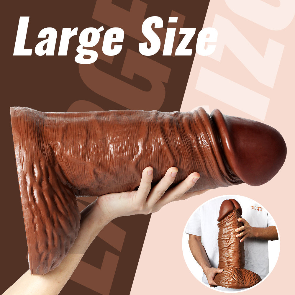 15 Inch Long Brown Large Extreme Dildo