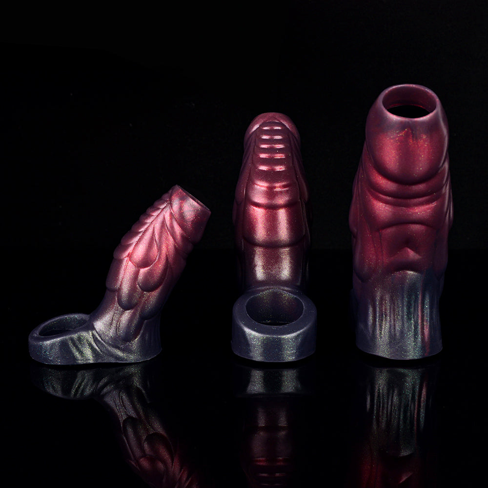 5 Inch Dragon Scale Silicone Penis Enlargement Sleeve—Multiple sizes