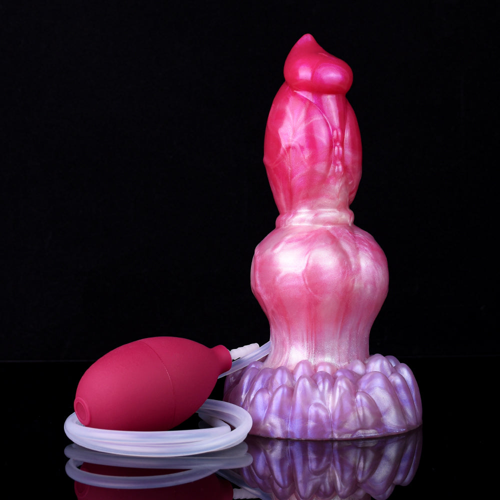 8 Inch Gradient Pink Dog Squirting Dildo