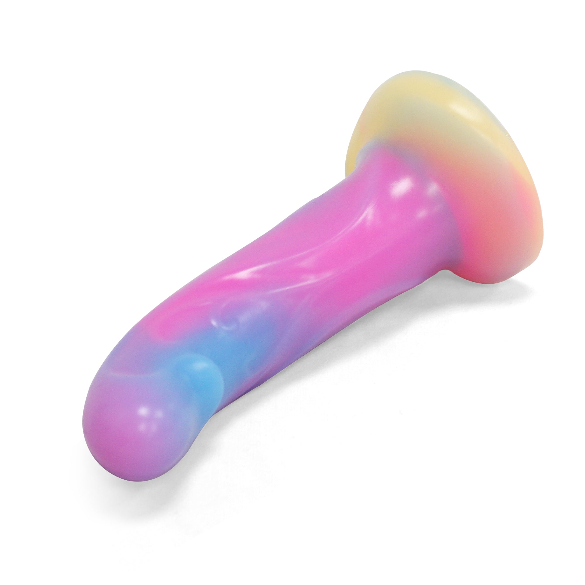 6 Inch Glow In The Dark Curved P Spot Anal Dildo