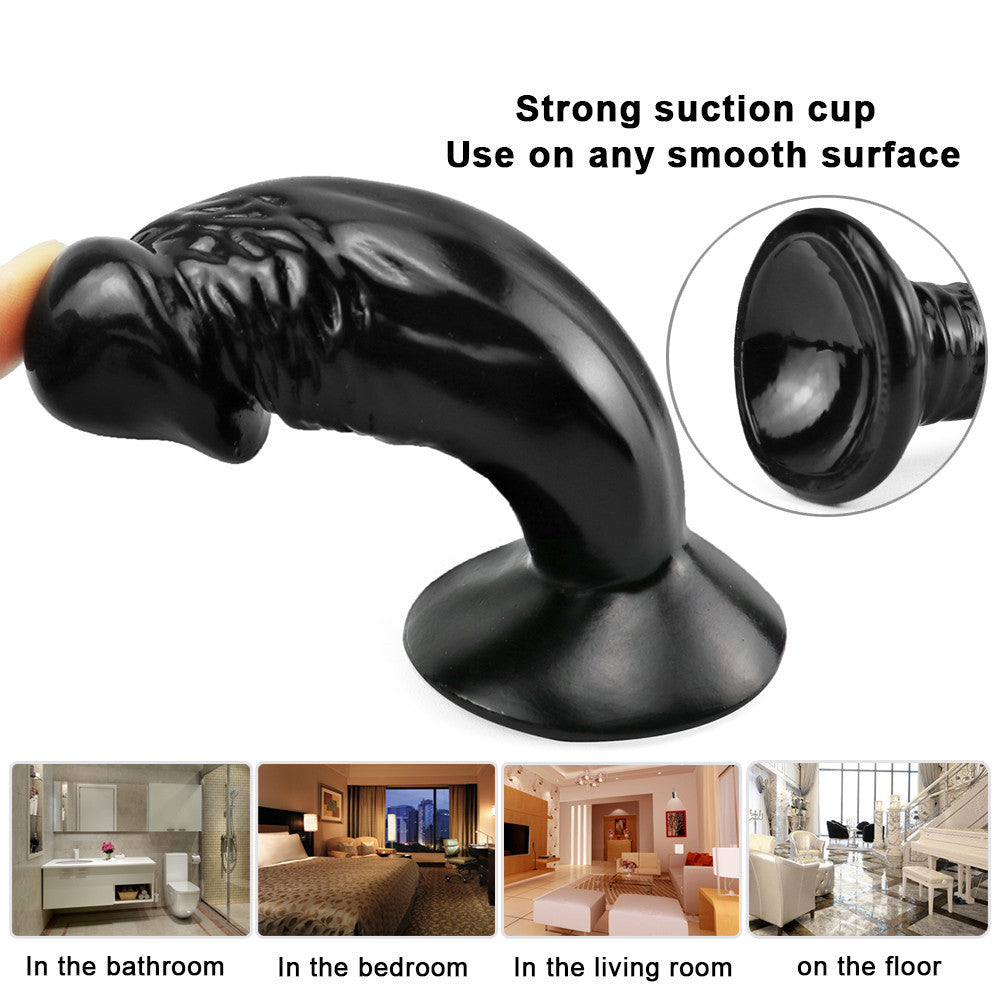 4 Inch Black Realistic Suction Cup Small dildo