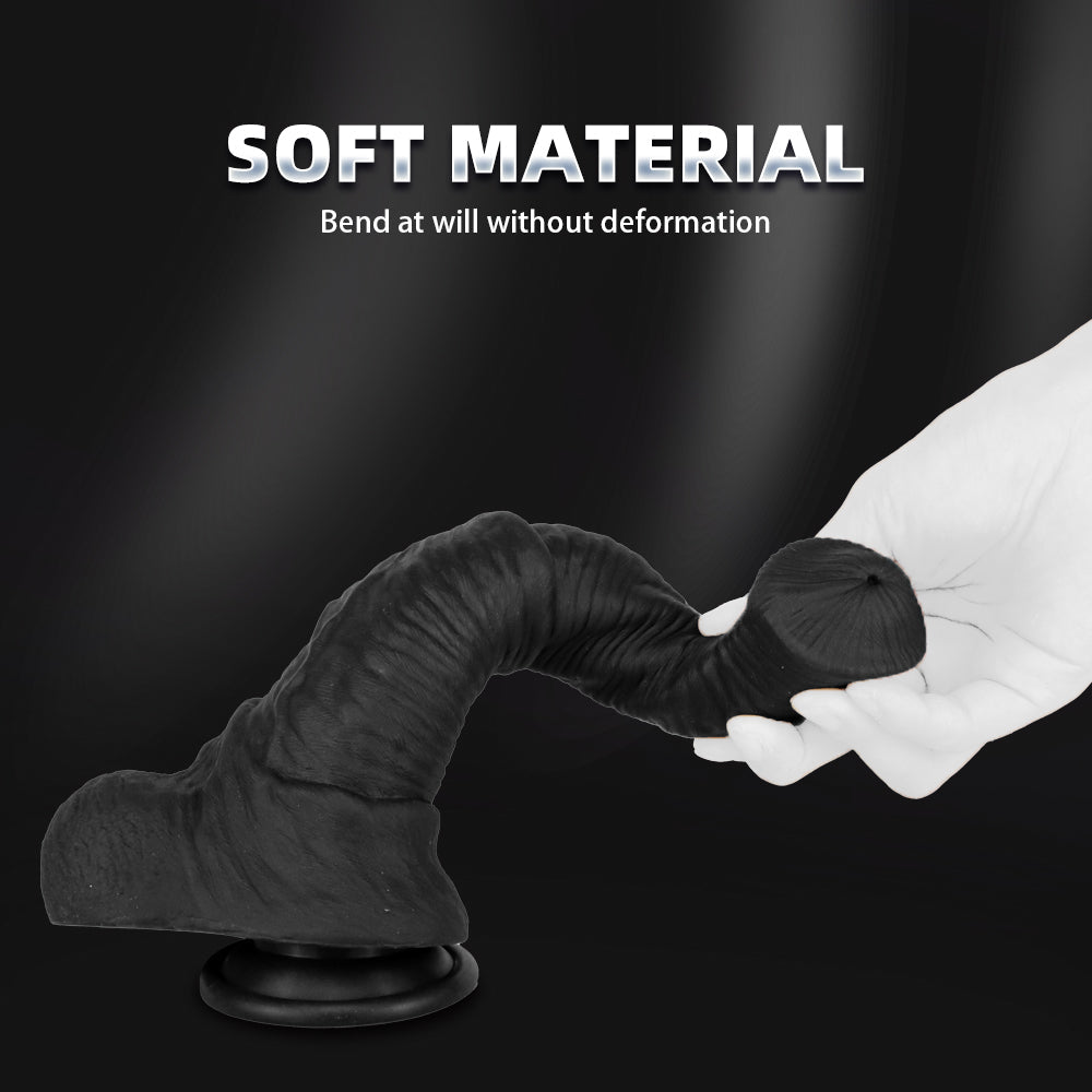 Black Hores Cock Three Size Silicone Dildo