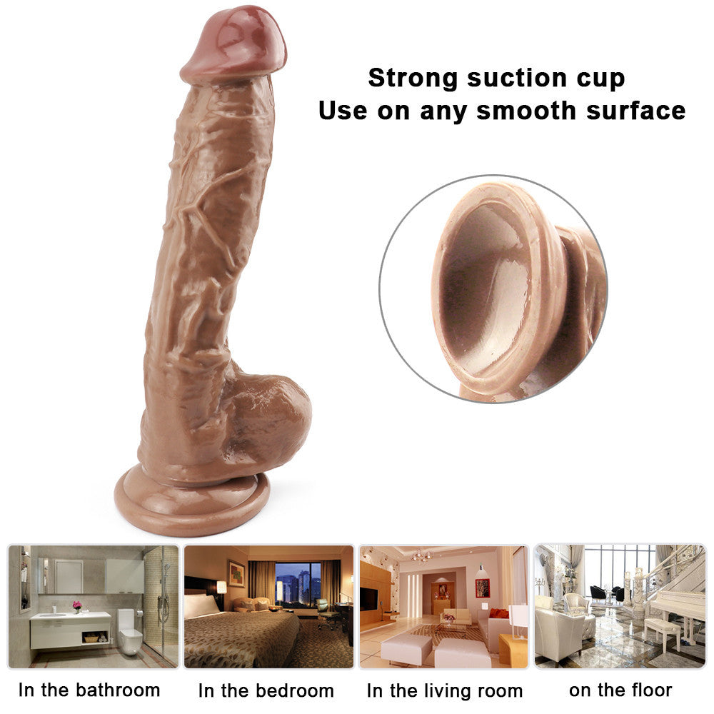 9 Inch Brown Realistic Big Dildo