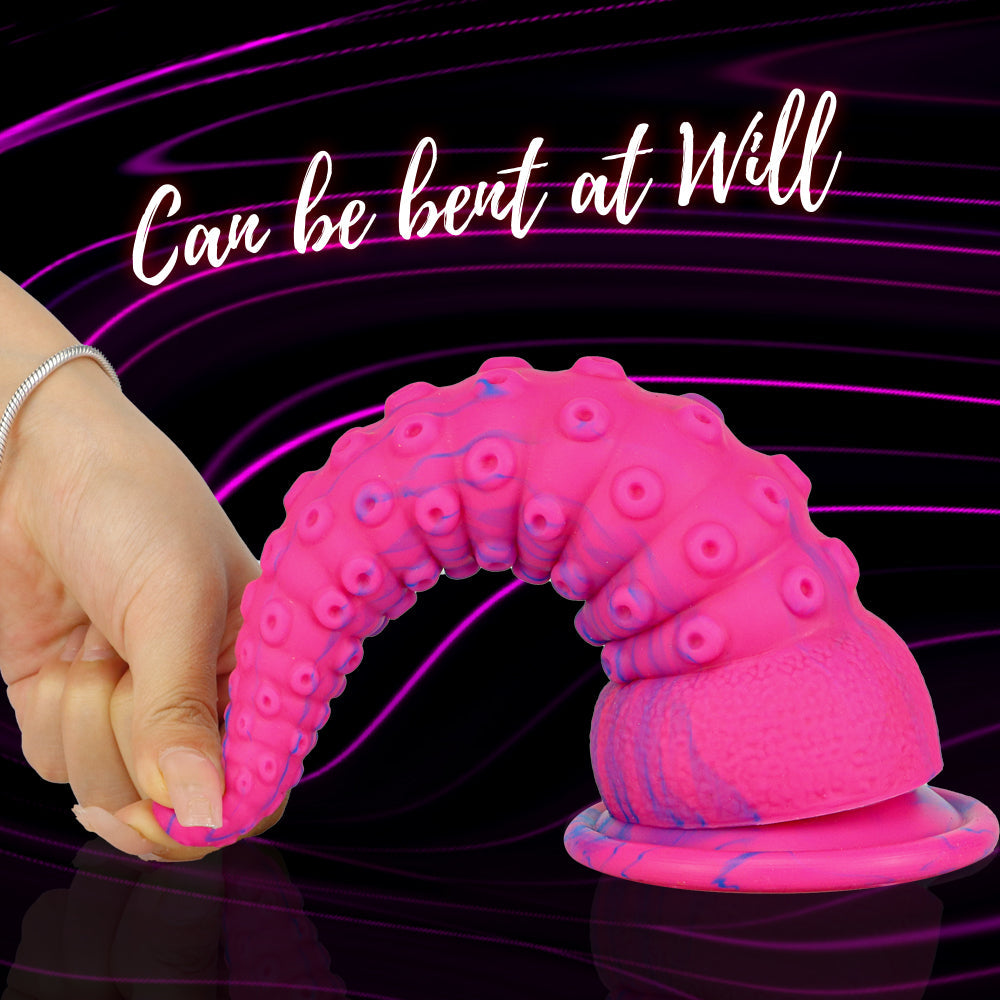Pink Octopus Feet Suction Cup Tentacle Dildo